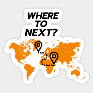 World map-  where to next Sticker